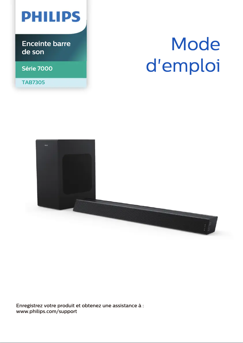 Page 1 de la notice Manuel utilisateur Philips TAB7305