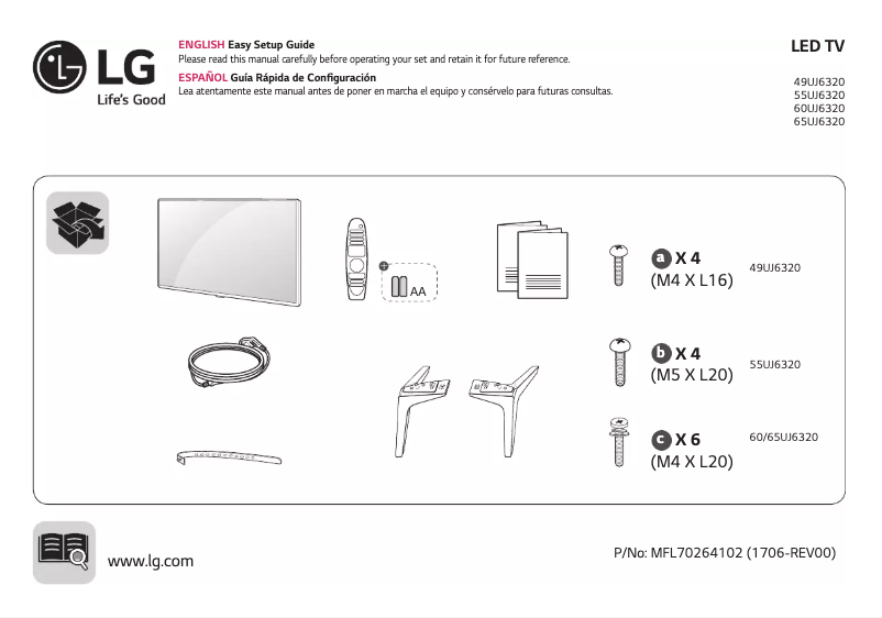 Página 1 del manual Manual de usuario LG 65UJ6320