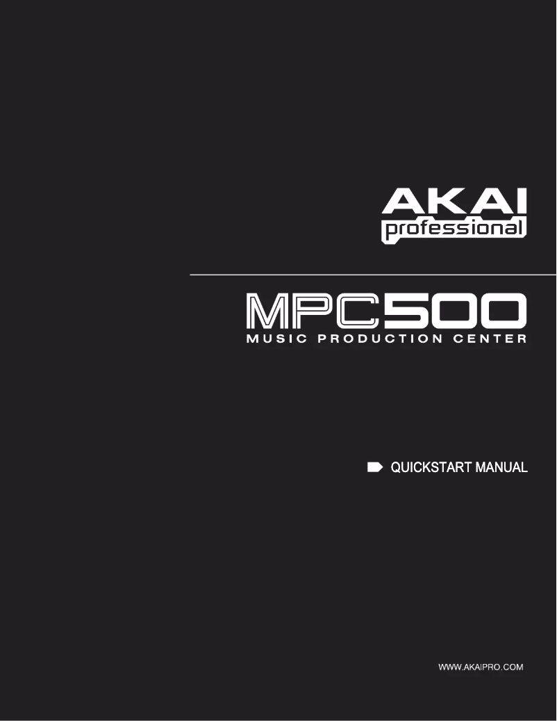 Page n°1 - Manuel utilisateur AKAI MPC500