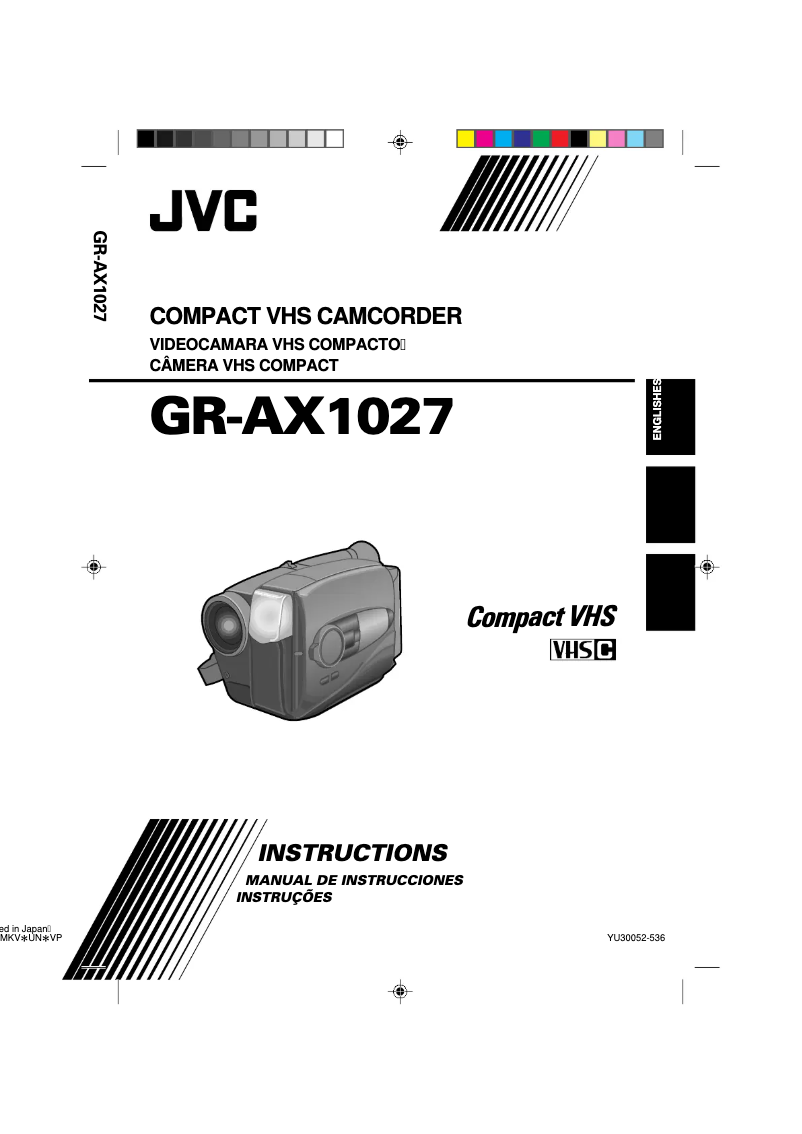 Page 1 de la notice Manuel utilisateur JVC GR-AX1027