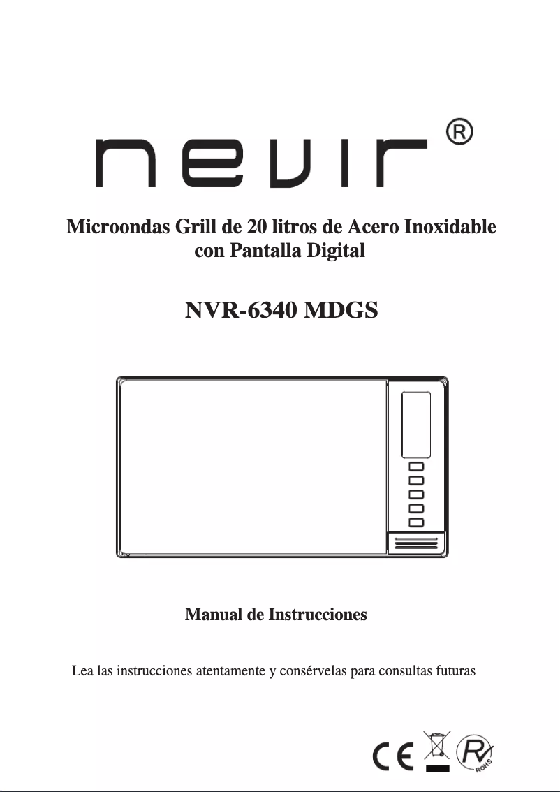 Page n°1 - Manuel utilisateur Nevir NVR-6340 MDGS