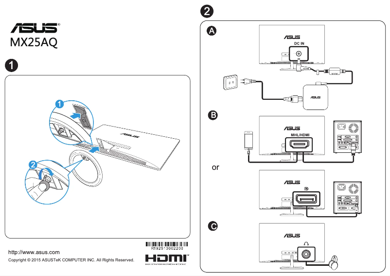 Page n°1 - Guide de démarrage rapide Asus Designo MX25AQ