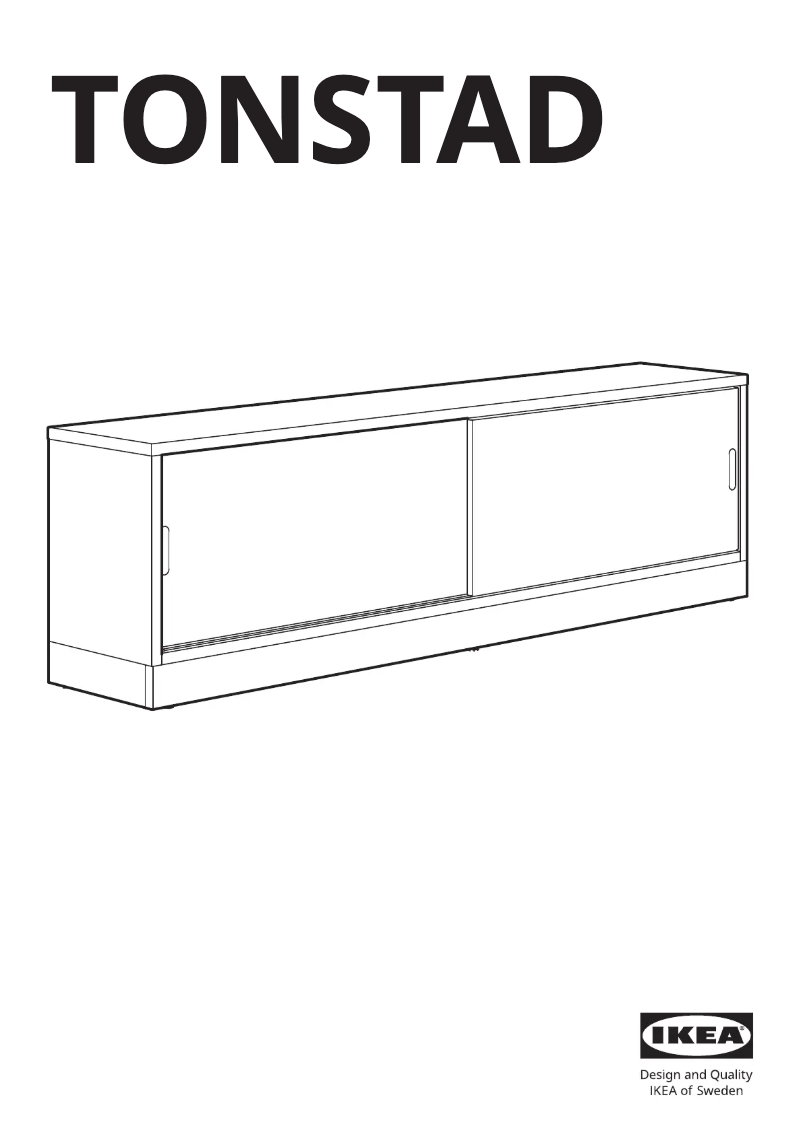 Page 1 de la notice Manuel utilisateur Ikea TONSTAD 804.893.03