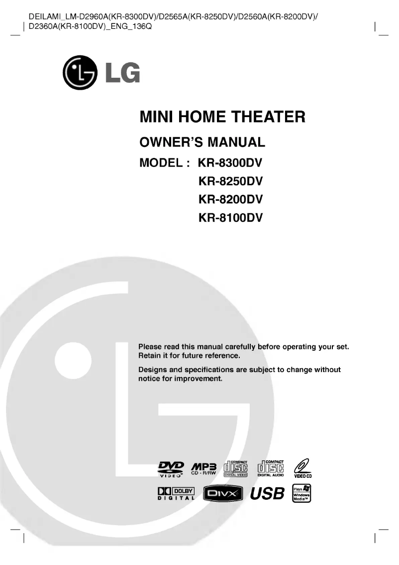 Page 1 de la notice Manuel utilisateur LG LM-D2360A