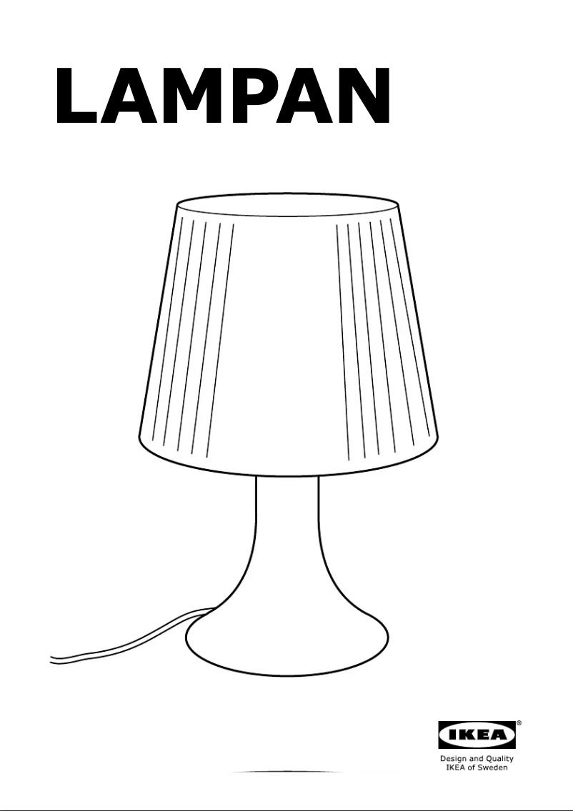 Page 1 de la notice Instructions / montage Ikea LAMPAN