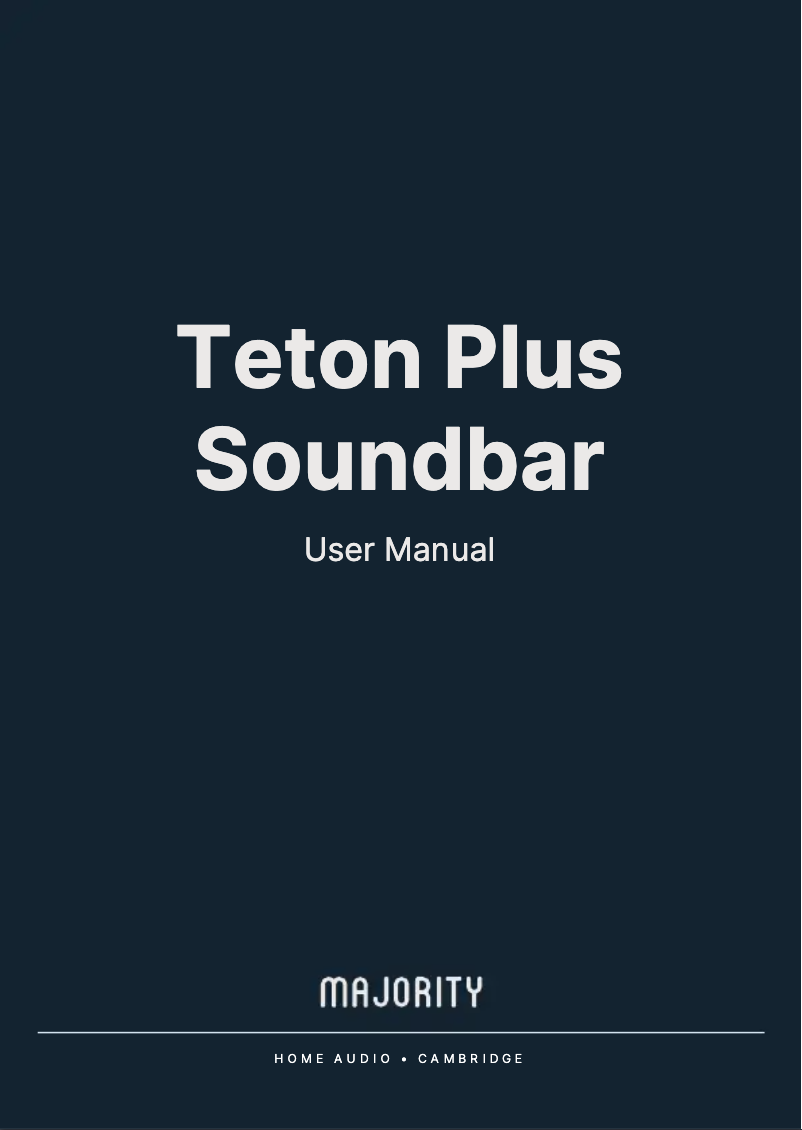 Page 1 de la notice Manuel utilisateur Majority Teton Plus