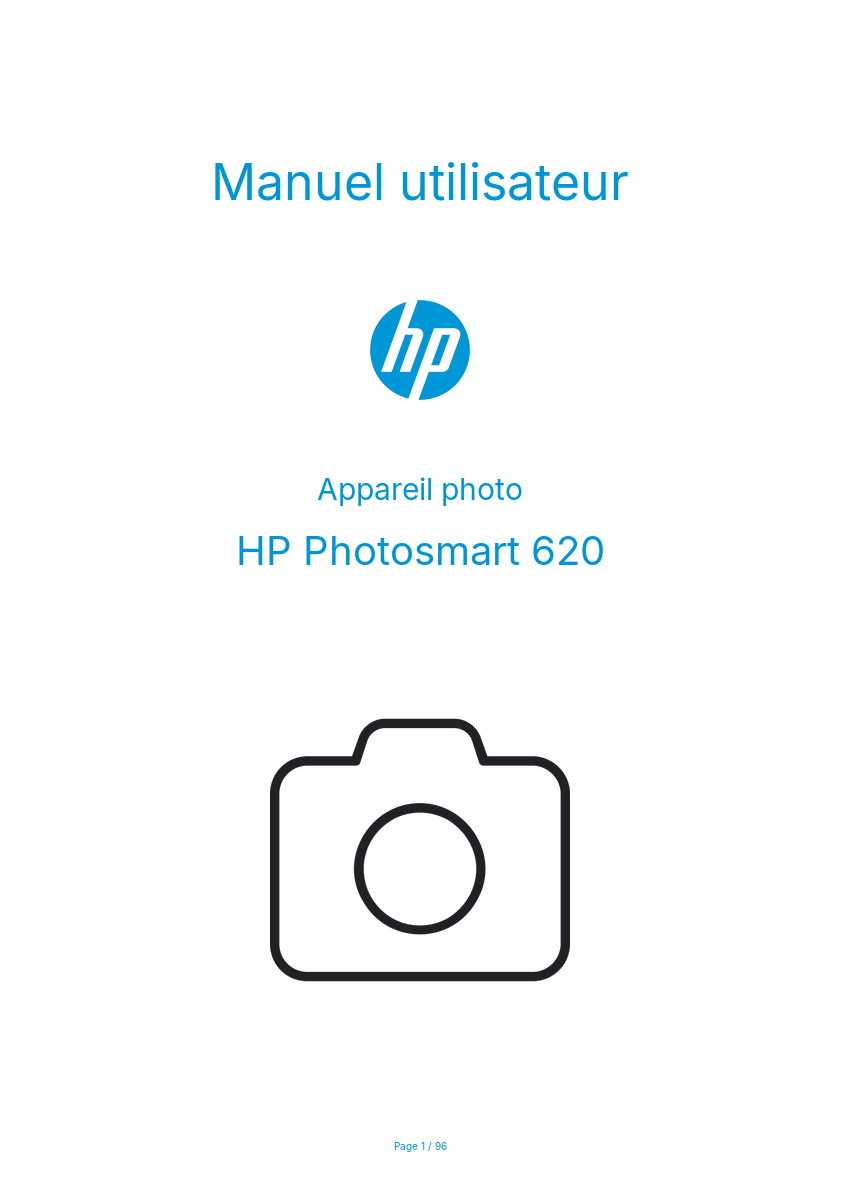Page n°1 - Manuel utilisateur HP Photosmart 620