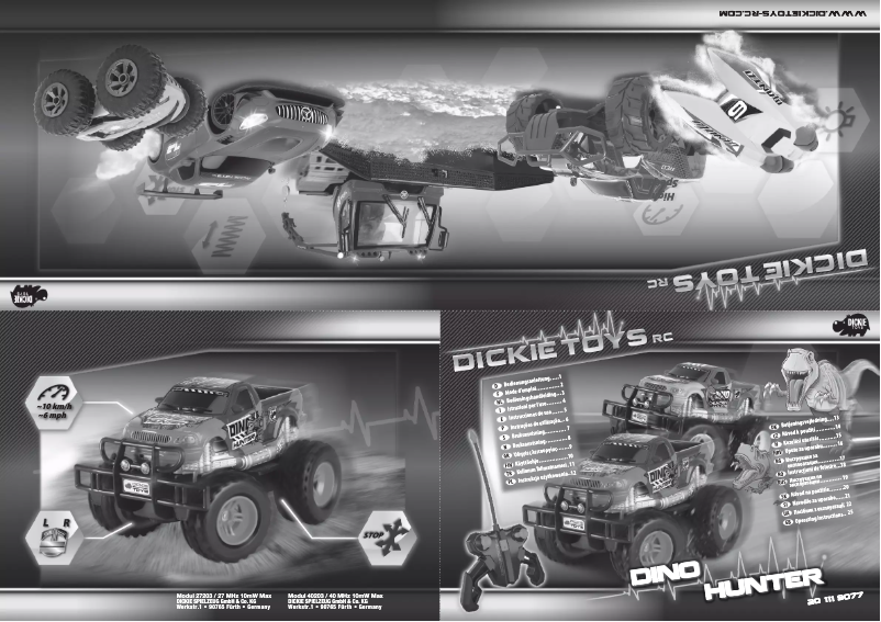 Page n°1 - Manuel utilisateur Dickie Dino Hunter