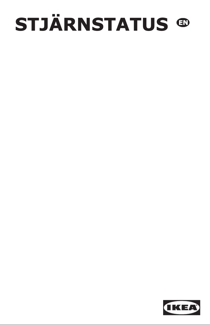 Image de la première page du manuel de l'appareil STJÄRNSTATUS 205.222.87