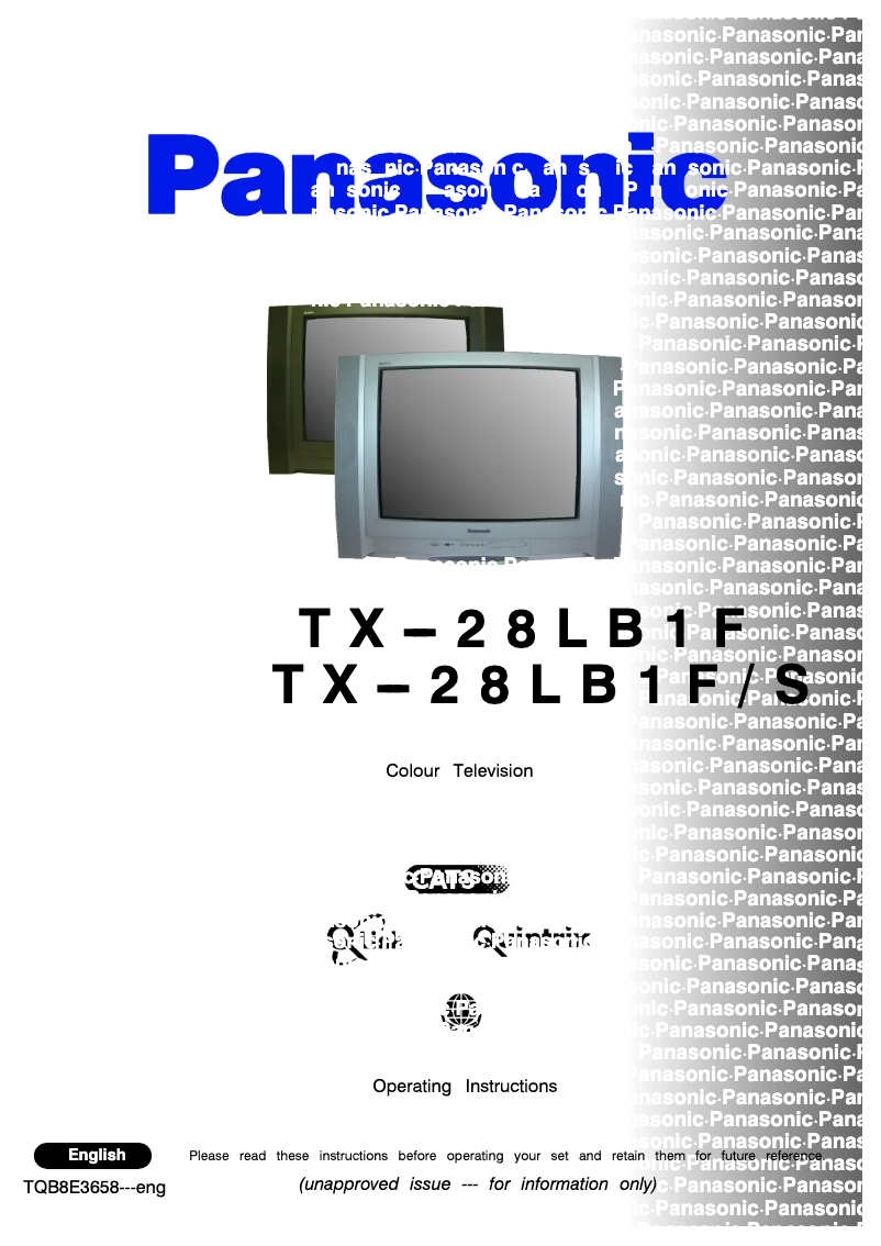 Página 1 del manual Manual de usuario Panasonic TX-28LB1FS
