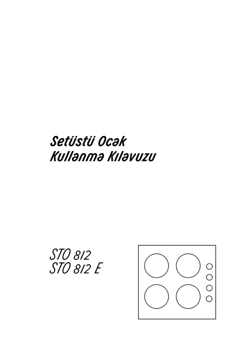 Page 1 de la notice Manuel utilisateur Arçelik STO 812