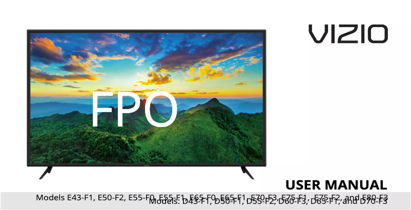 Page 1 de la notice Manuel utilisateur VIZIO D55-F2