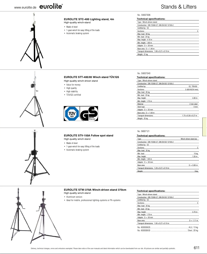 Page n°1 - Catalogue Eurolite STV-150A
