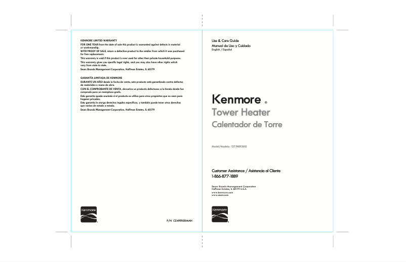 Page n°1 - Manuel utilisateur Kenmore EB65162