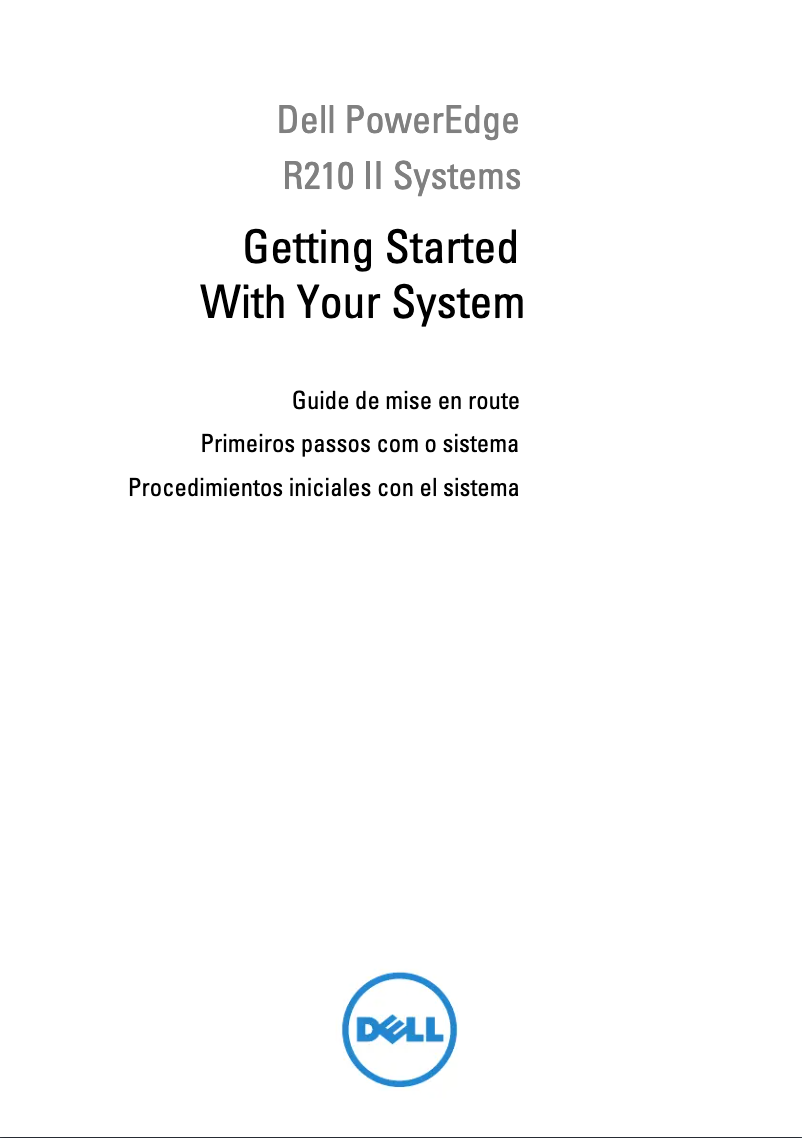 Page 1 de la notice Guide d'installation Dell PowerEdge R210 II