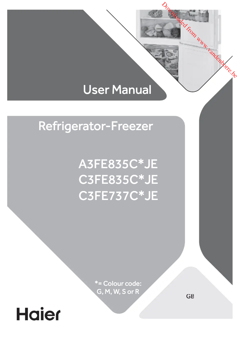 Image de la première page du manuel de l'appareil A3FE835CGJE Easy Access