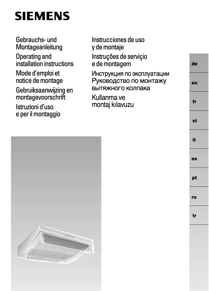 Page 1 de la notice Manuel utilisateur Siemens LU10160