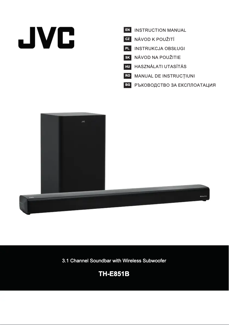 Page 1 de la notice Manuel utilisateur JVC TH-E851B