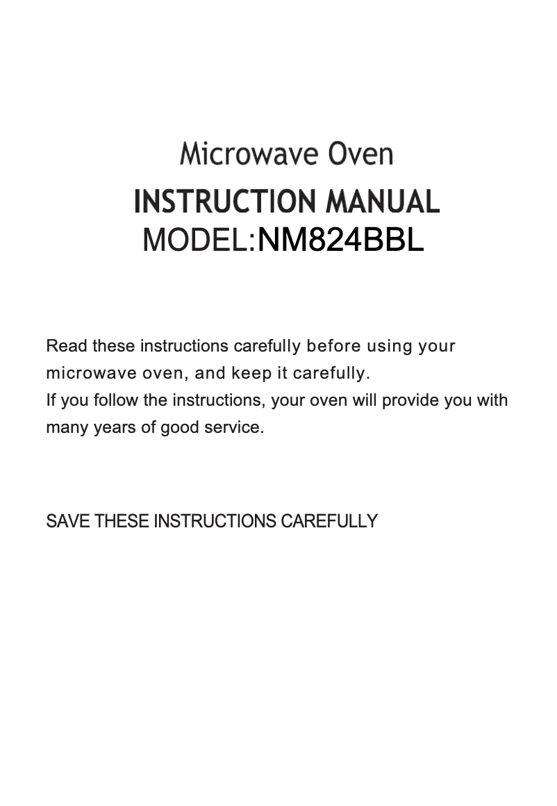 Page 1 de la notice Manuel utilisateur Nordmende NM824BBL