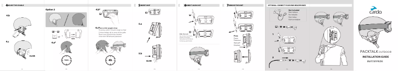 Page 1 de la notice Guide d'installation Cardo Packtalk Outdoor