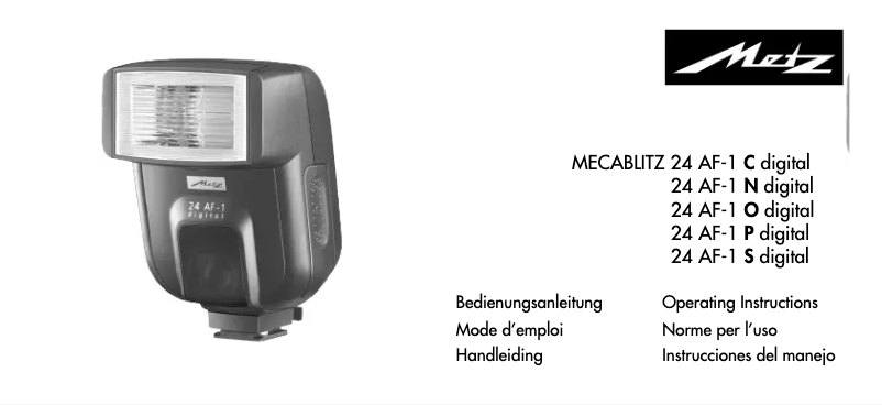 Image de la première page du manuel de l'appareil Mecablitz 24 AF-1 S digital
