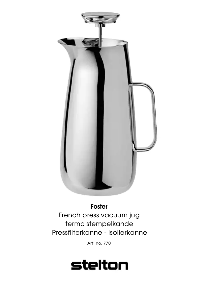 Page n°1 - Manuel utilisateur Stelton Foster