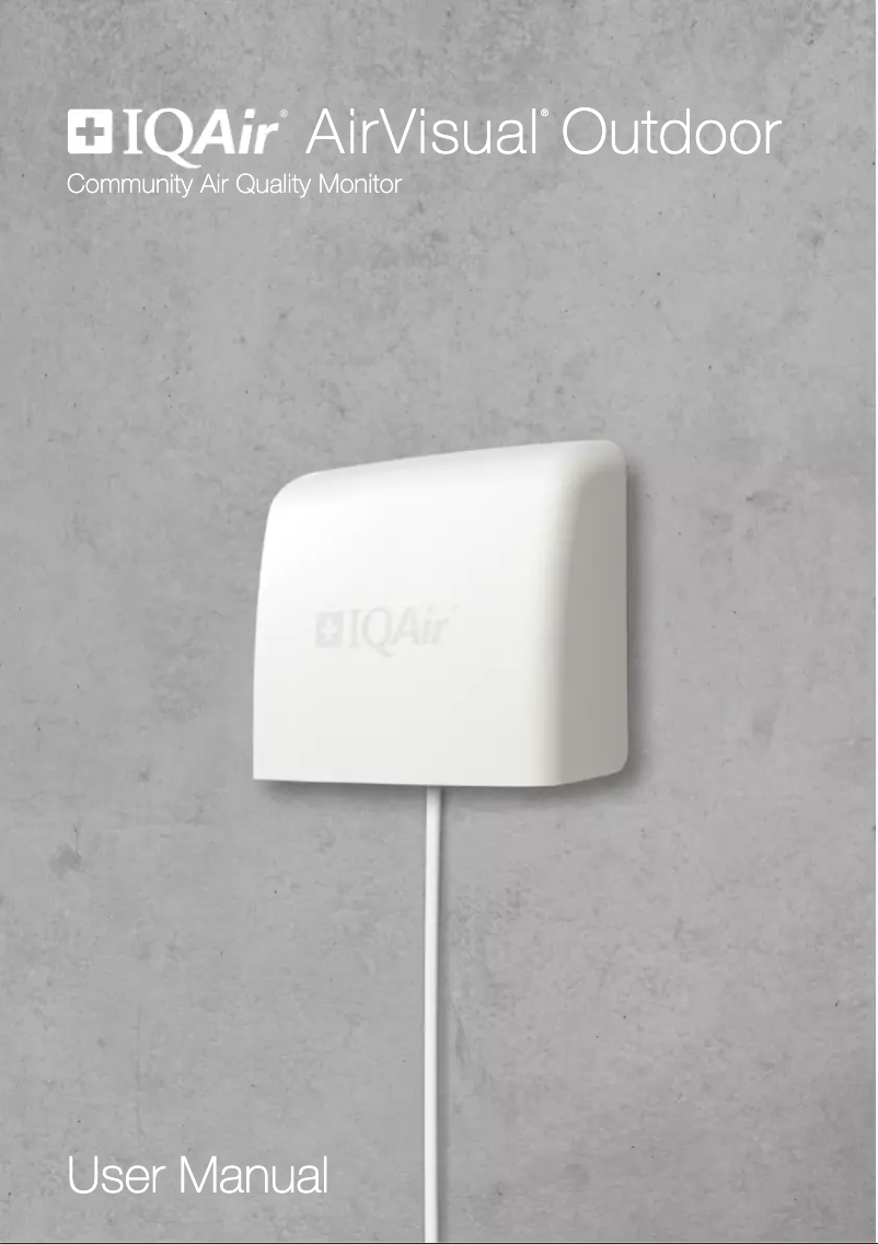 Page 1 de la notice Manuel utilisateur IQAir AirVisual Outdoor