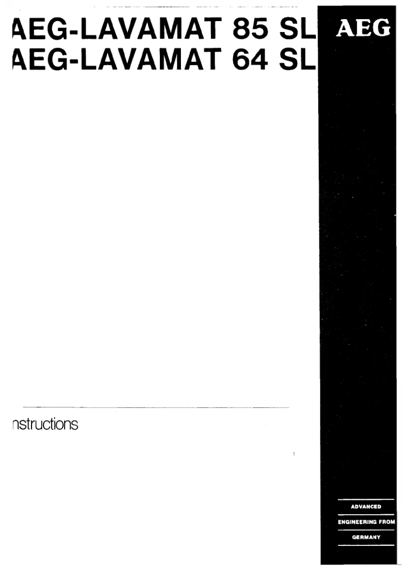 Page 1 de la notice Manuel utilisateur AEG Lavamat 64 SL