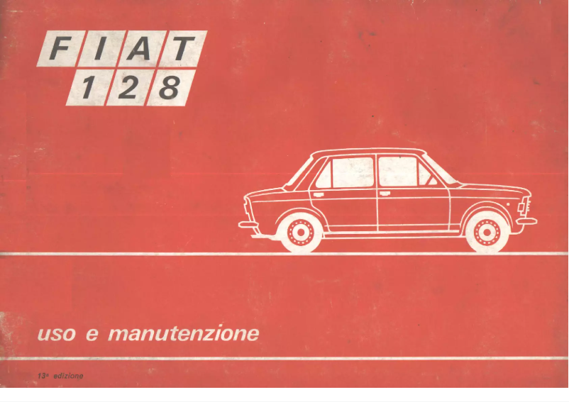 Page 1 de la notice Manuel utilisateur Fiat 128 (1972)