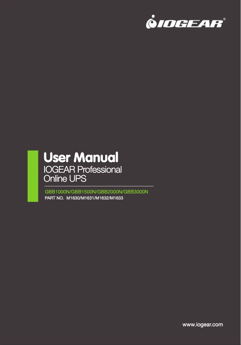 Page 1 de la notice Manuel utilisateur iogear GBB1000N