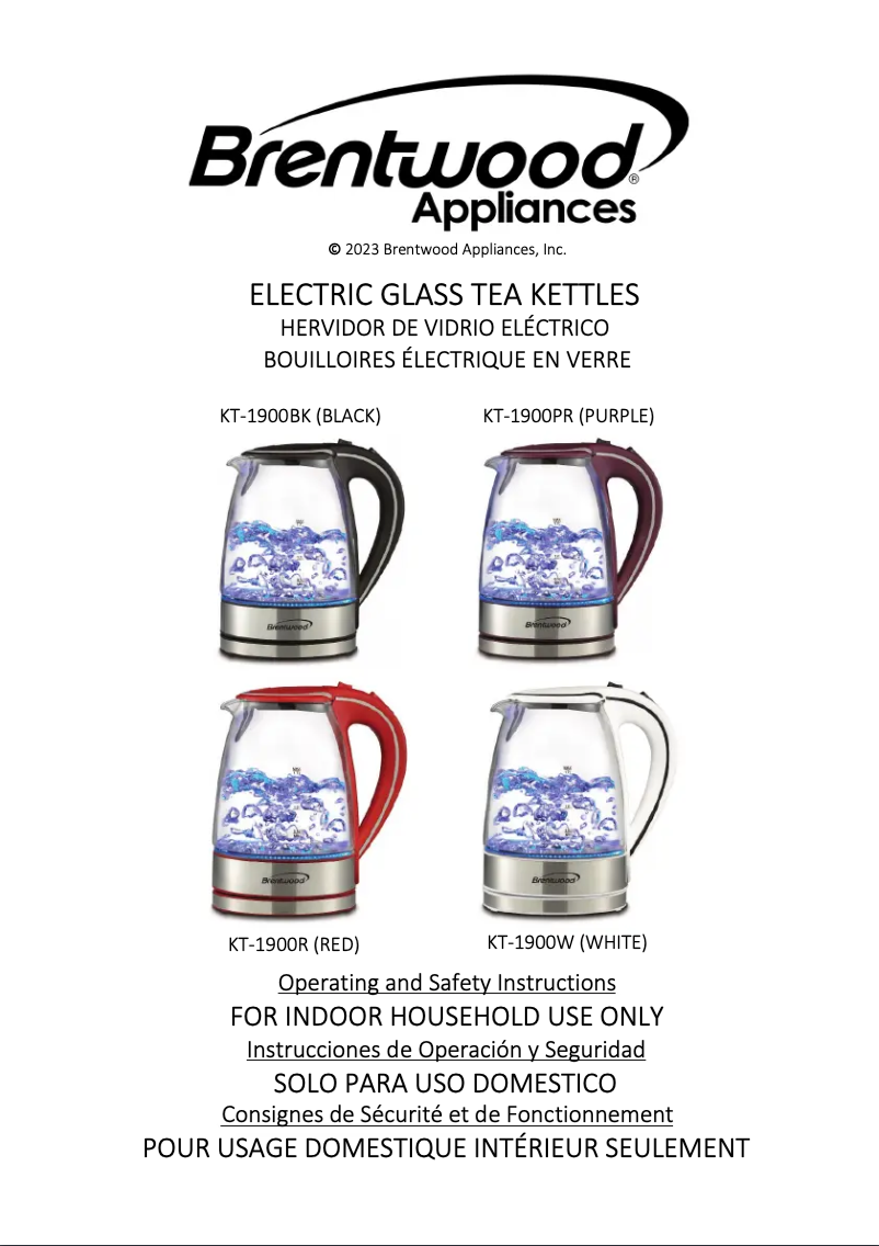 Página 1 del manual Manual de usuario Brentwood KT-1900W