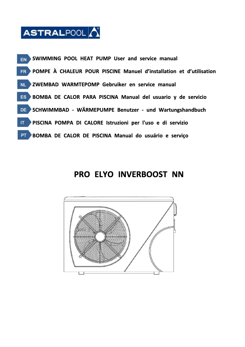 Page n°1 - Manuel utilisateur AstralPool Pro Elyo Inverboost NN