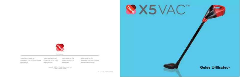 Page n°1 - Manuel utilisateur Thane X5VAC