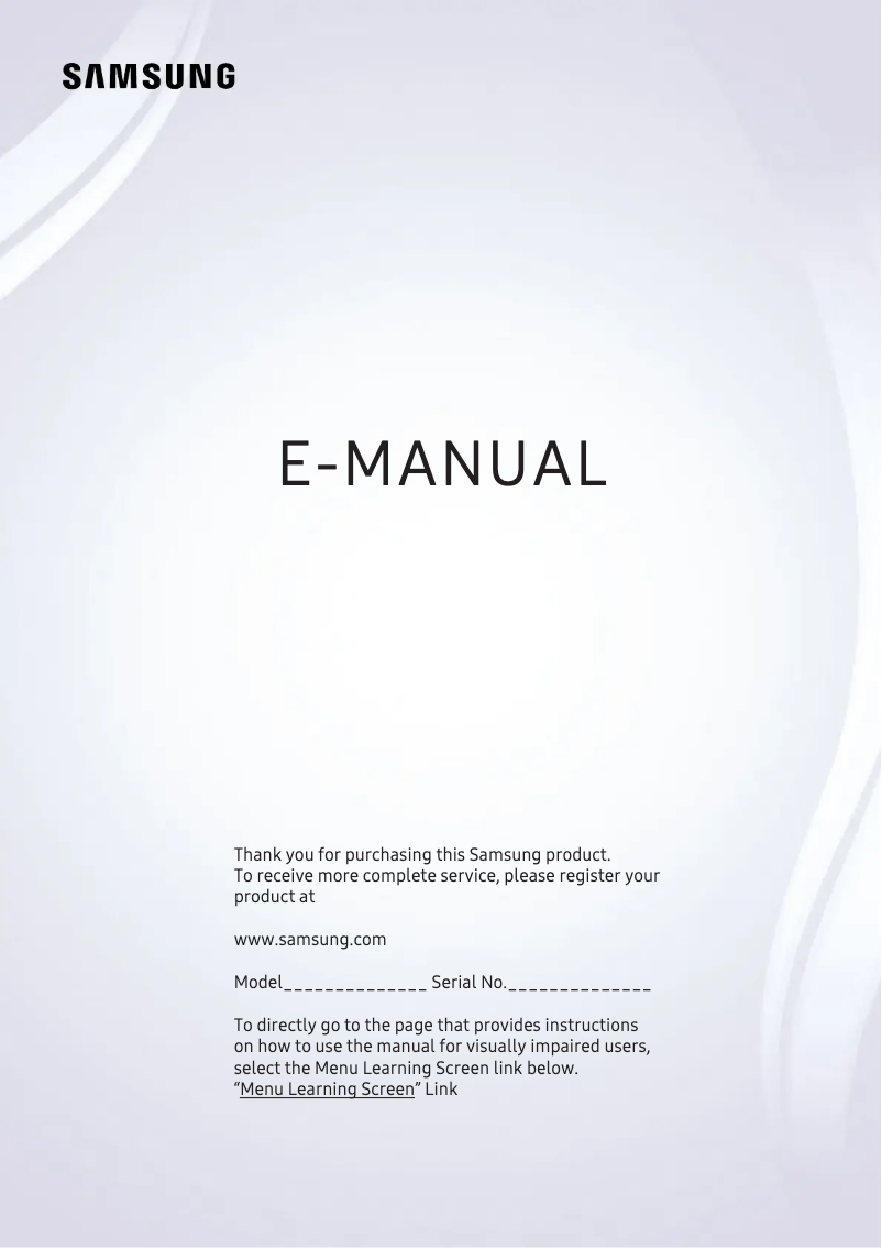 Page n°1 - Manuel utilisateur Samsung UE49M6300AK