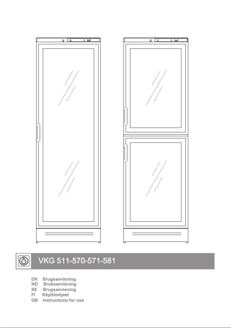 Page n°1 - Manuel utilisateur Vestfrost VKG 571