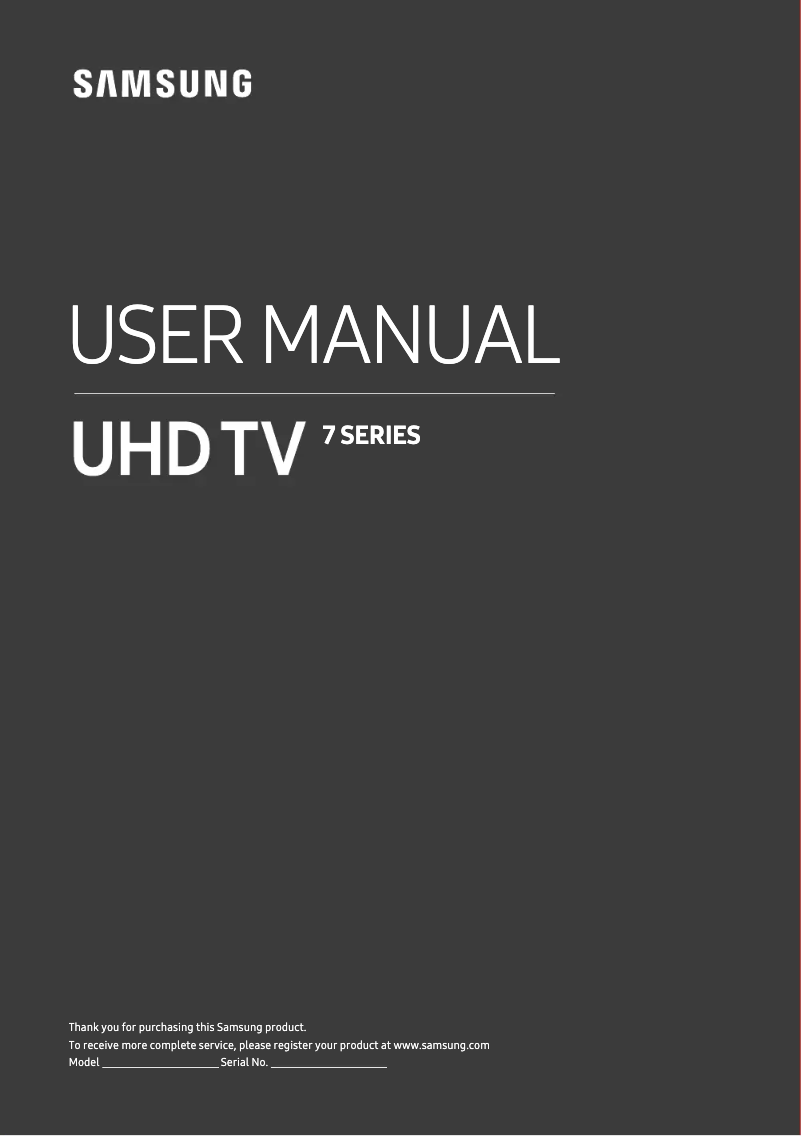 Page n°1 - Manuel utilisateur Samsung UE49NU7675U
