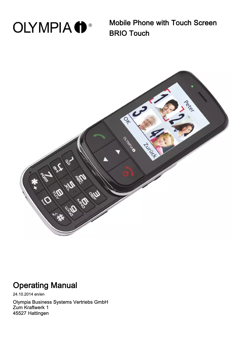 Image de la première page du manuel de l'appareil BRIO Touch