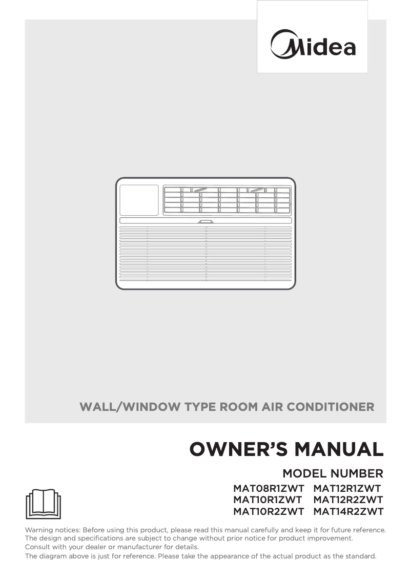 Page 1 de la notice Manuel utilisateur Midea MAT14R2ZWT
