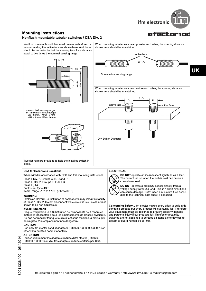 Page n°1 - Manuel utilisateur IFM IG0361