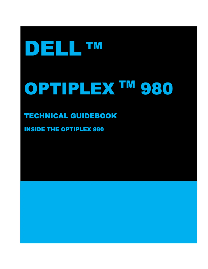 Page n°1 - Manuel utilisateur Dell Optiplex 980