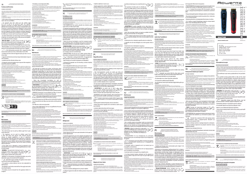 Página 1 del manual Manual de usuario Rowenta Selectium 8-in-1 TN9400