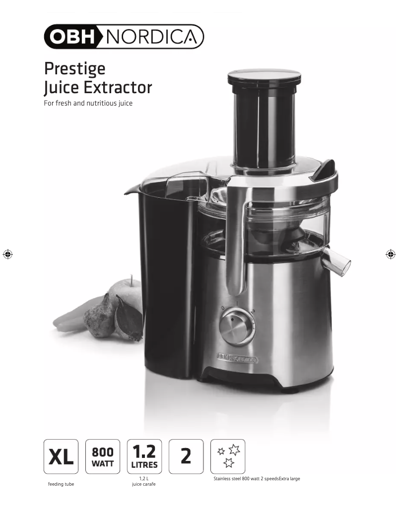 Image de la première page du manuel de l'appareil Prestige 6749