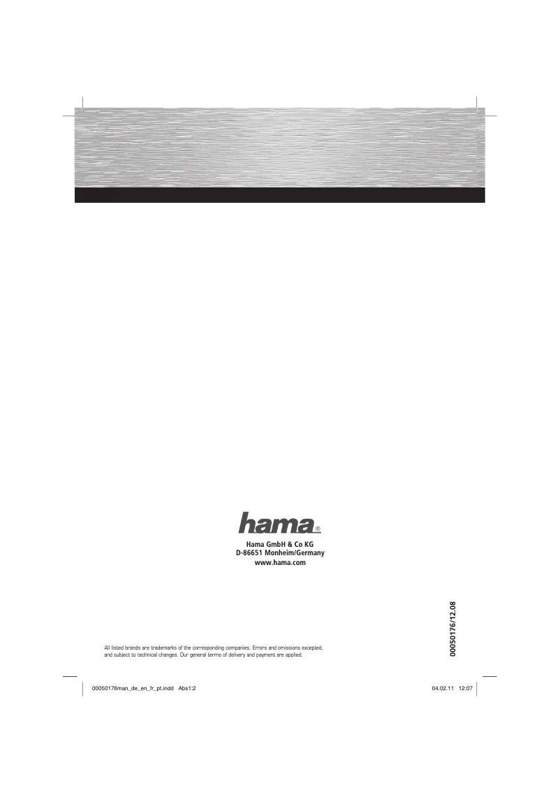 Página 1 del manual Manual de usuario Hama CC 614L