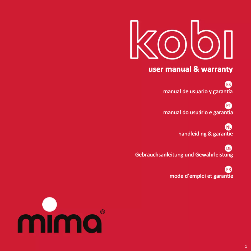 Page n°1 - Manuel utilisateur Mima Kobi