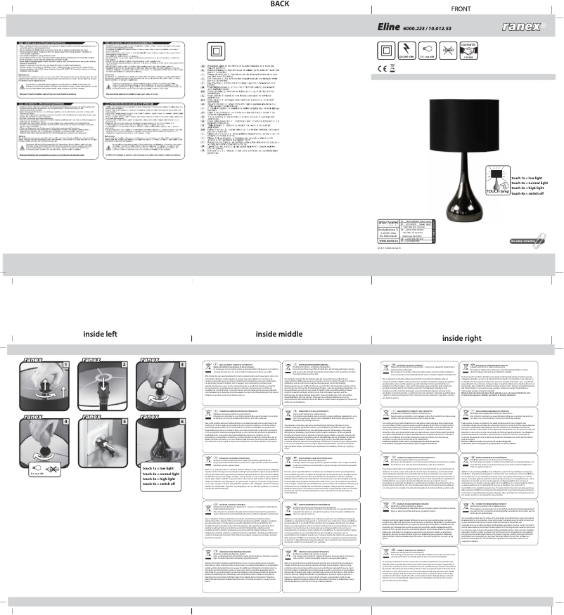 Page 1 de la notice Manuel utilisateur Smartwares 10.012.53