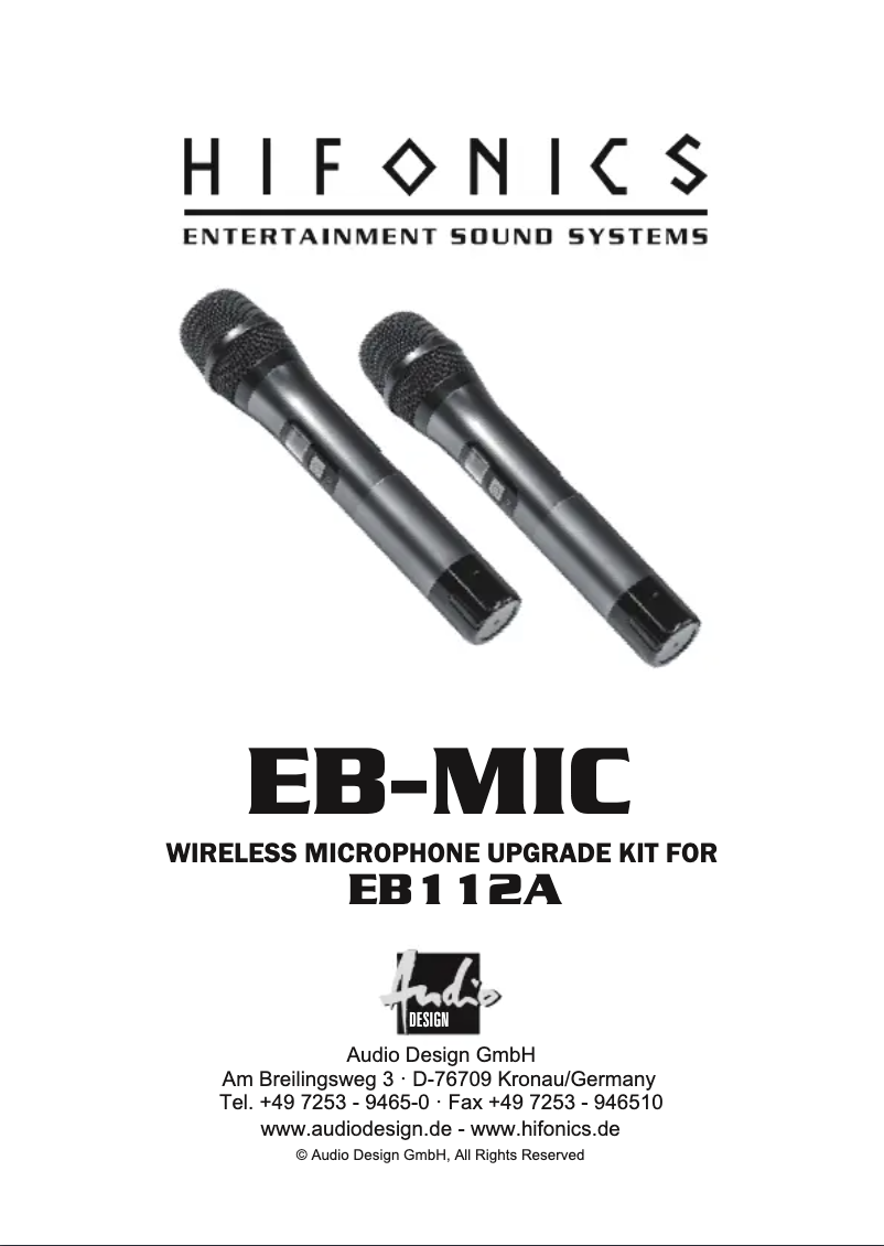 Image de la première page du manuel de l'appareil EB112A