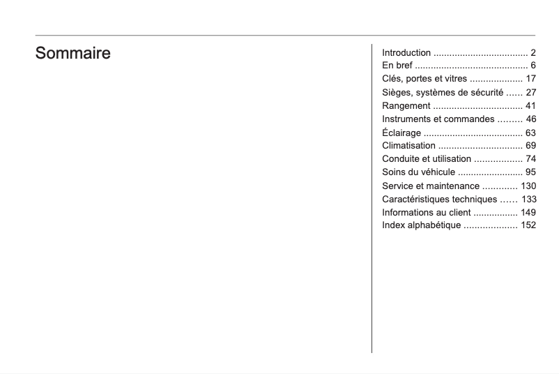 Page 1 de la notice Manuel utilisateur Opel Movano (2010)