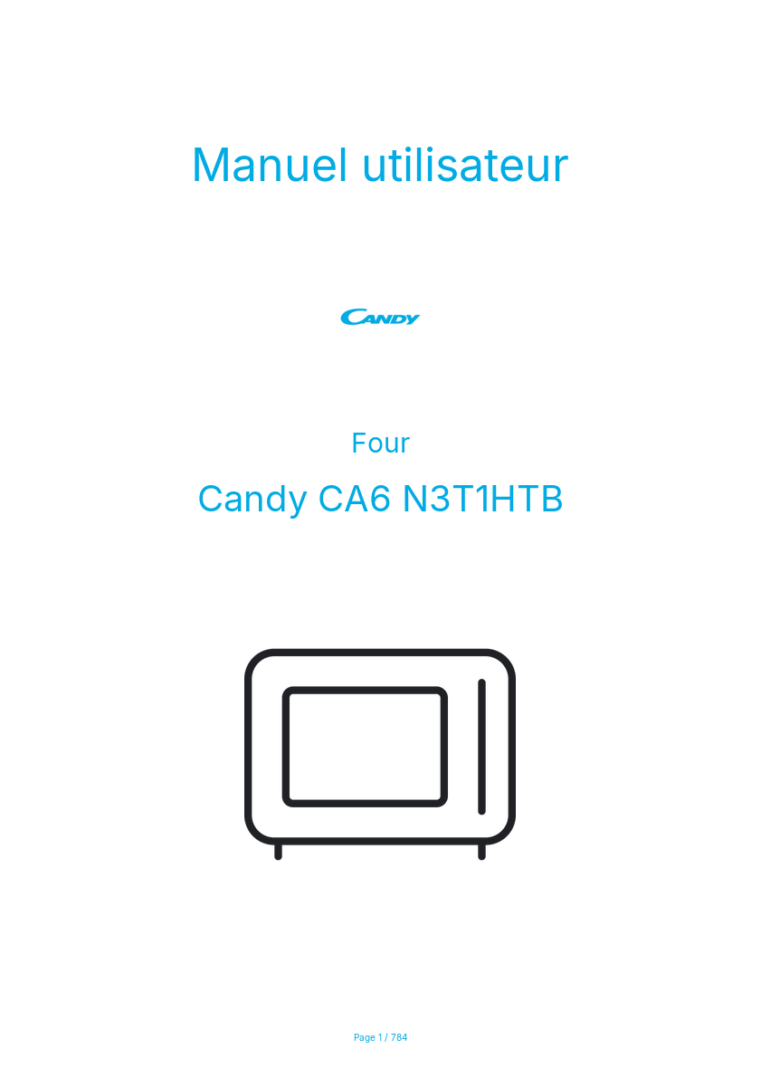 Image de la première page du manuel de l'appareil CA6 N3T1HTB