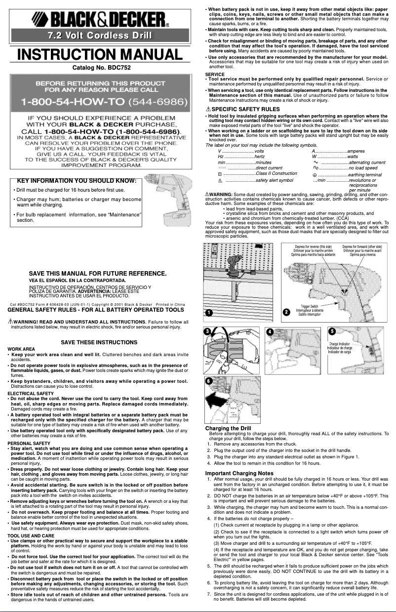 Image de la première page du manuel de l'appareil BDC752