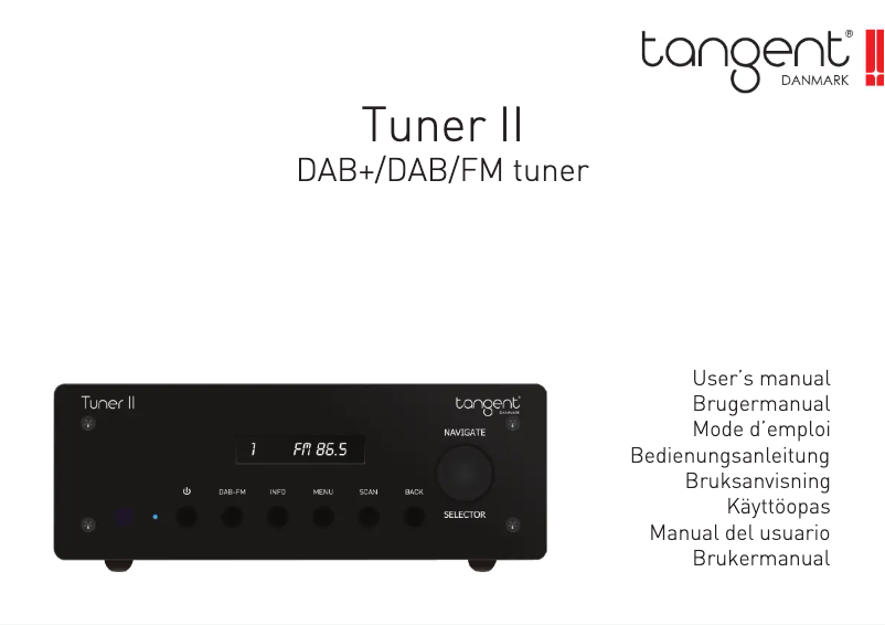 Página 1 del manual Manual de usuario Tangent Tuner II